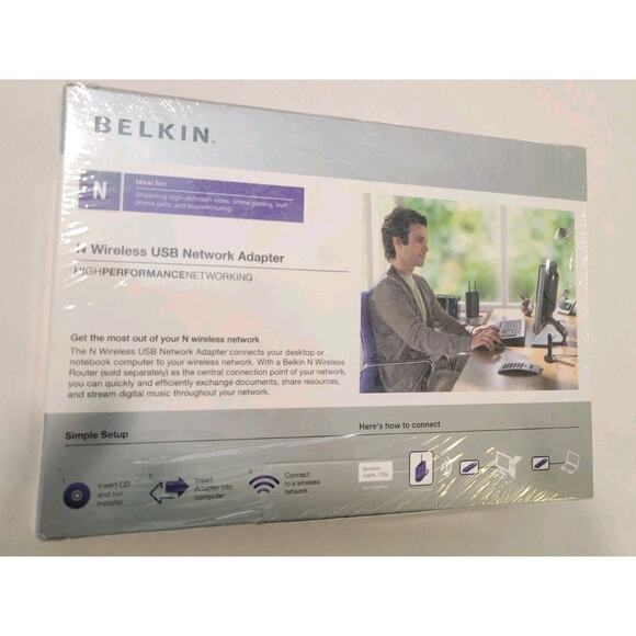 BELKIN N Wireless USB Adapter Enhanced Speed & Coverage P58560- C F5D8053 - Picture 2 of 6